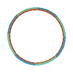 Star Sports S-Rose Magnetic Air Cushion Hula Hoop 2.1kg EA2001 Made in Korea 8-Section One-Touch Detachable Exercise Hoop for Intermediate Diet & Massage